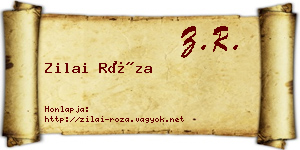 Zilai Róza névjegykártya